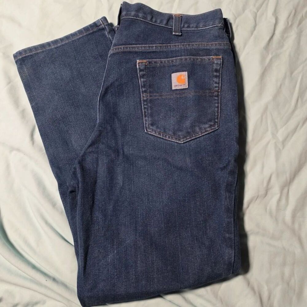 Mens Carhartt 38 x 32 Stretch Work Jeans